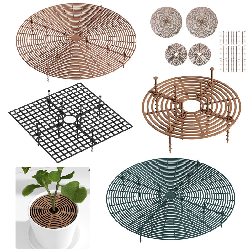 Planter Pot Protection Grille Plant Protective Cover Potted Planter Pot Grid Cover Anti-Dogs and Cats Children Digging Safety Soil Cover