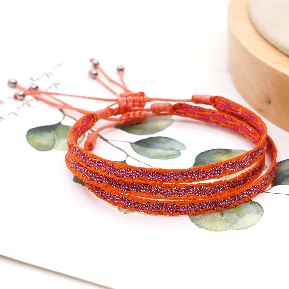 Fashion Ribbon Hand Rope Personality Fashion Ethnic Natal Red Bracelet display picture 2