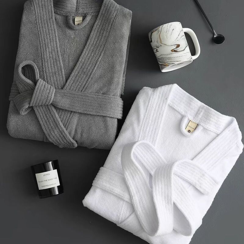 Home Wear Terry Cloth Bathrobe for Women, Long Style Couple's Towel Robe, Absorbent and Quick-Drying Home Wear Terry Cloth Bathrobe for Women, Long Style Couple's Towel Robe, Absorbent and Quick-Drying