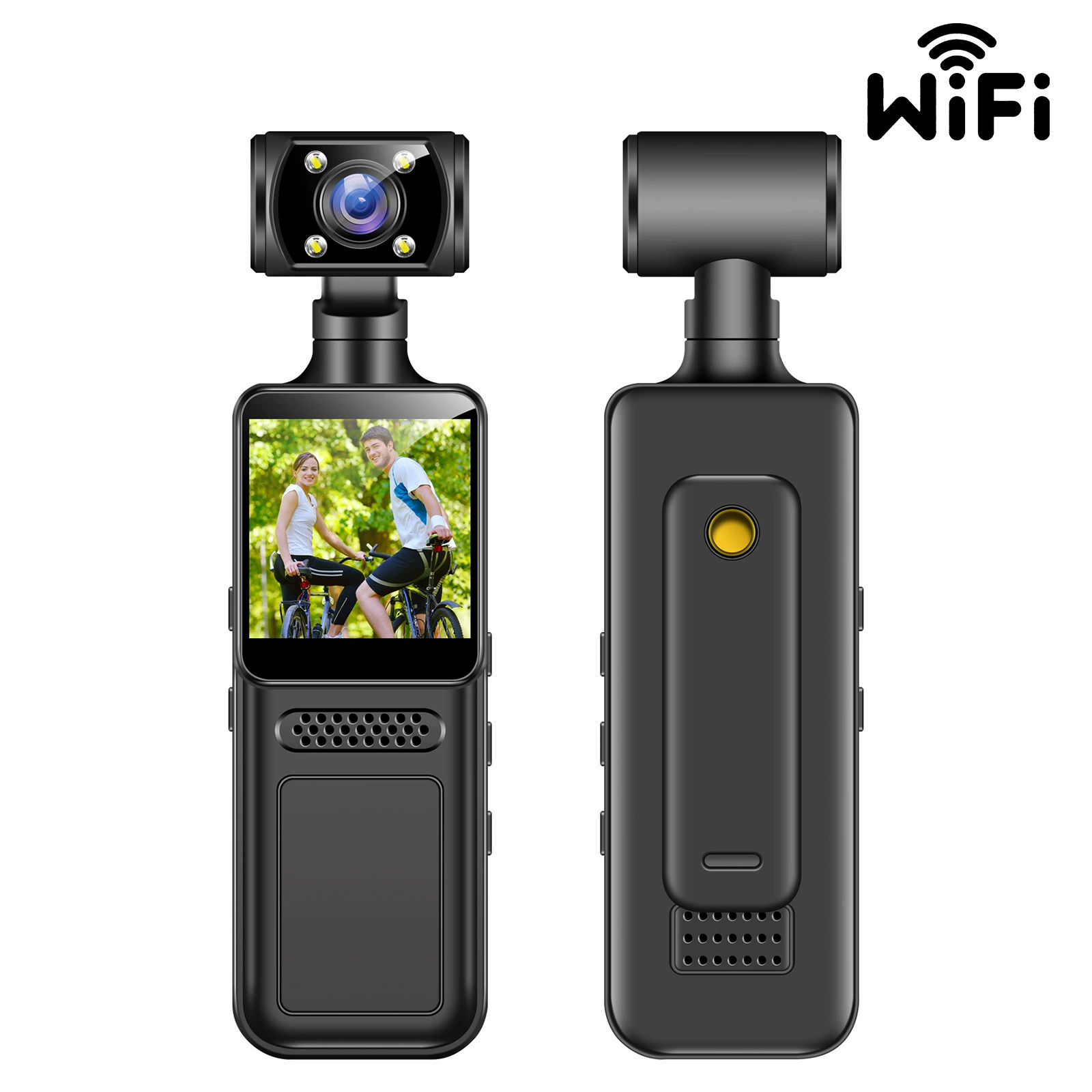 Портативная CCTV камера M12, 2160×1440 (4K), Wi‑Fi, полноцветная ночная съёмка
