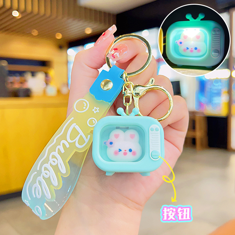 熊のかばんの小さい夜の明かりのキーホルダーのカバンのペンダントの創意的な雰囲気の明かりのキーチェーンの発光の贈り物insプレゼント