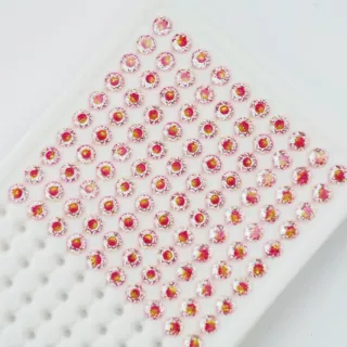 厂家4mm5A八边千禧玫瑰切锆石裸石渐变双色 美甲配饰耳钉DIY爆款