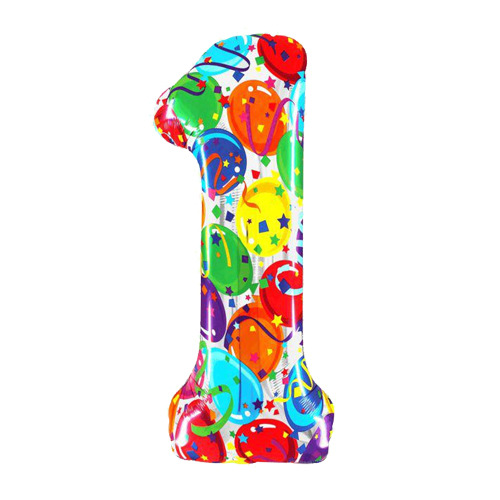 40 pulgadas de color estampado de edad globos digitales de aluminio de gran tamaño decoración de la escena de la fiesta