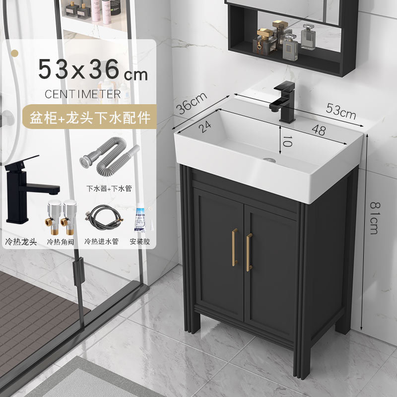 53x36cm gabinete de piso + grifo de agua