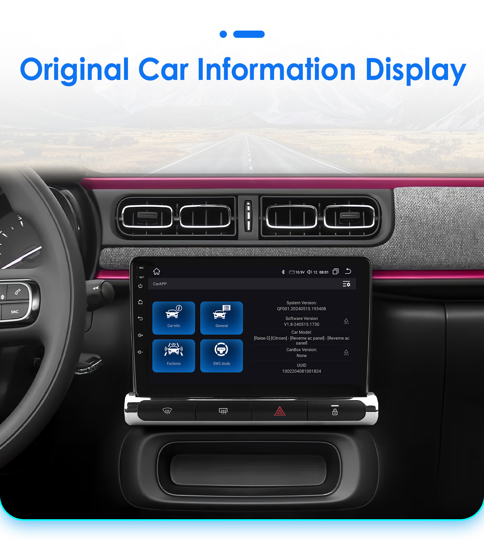 9 inch is suitable for 17-23 Citroen C3 Android intelligent large screen car reversing image navigator all-in-one machine