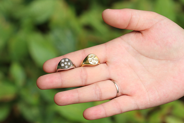 Geometric Pattern Unisex Gender Metal Plating Geometric Zircon Copper Rings