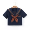 Short-sleeved top (goldfish knot for coffee)