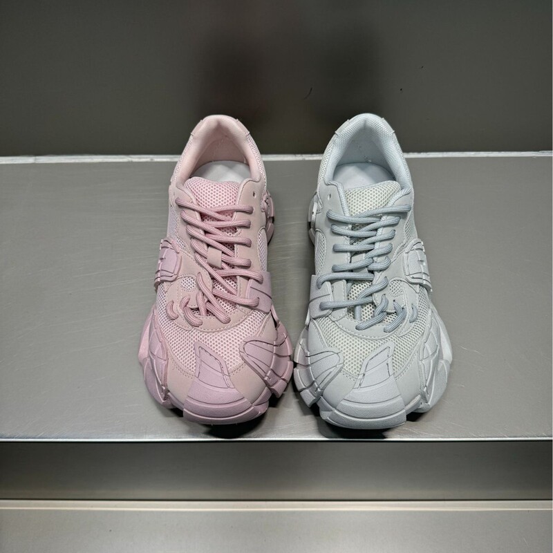 Genuine Leather Pink Octopus Dad Shoes for Women 2026 Spring New Thick-Soled Height-Increasing Sports Shoes Running Casual Shoes for Women