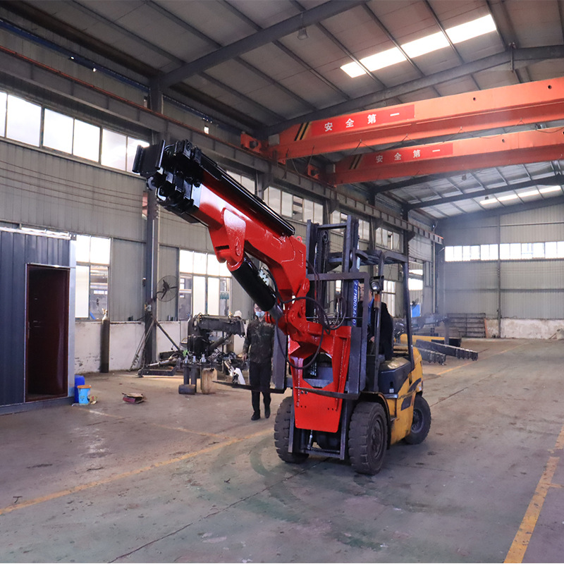 全液压遥控1吨2吨折臂吊  码头货运固定式船用起重机 折臂吊厂家