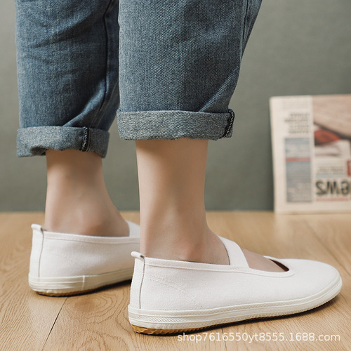 Shanghai Rebound Gymnastics Ballet Dance Shoes White Women Students Children Aerobics White Ball Shoes Work Shoes