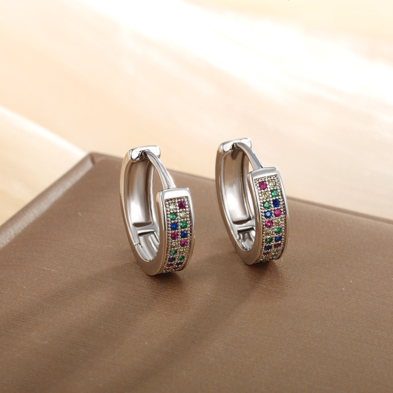 Xuping joyería estilo de moda europea y americana aretes exagerados doble fila brillante aretes de aretes de arroz de arroz pendientes de arroz transfronterizos aretes al por mayor