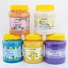 牛奶玫瑰沐浴盐足浴盐全身SPA泡澡泡脚磨砂去角质晶体盐瓶装跨境