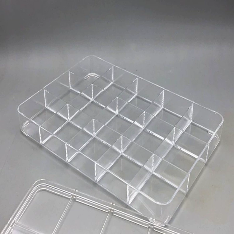 Прозрачный акриловый органайзер для хранения украшений, поднос для колец, сережек и бусин, акриловый дисплей для хранения и доставки
