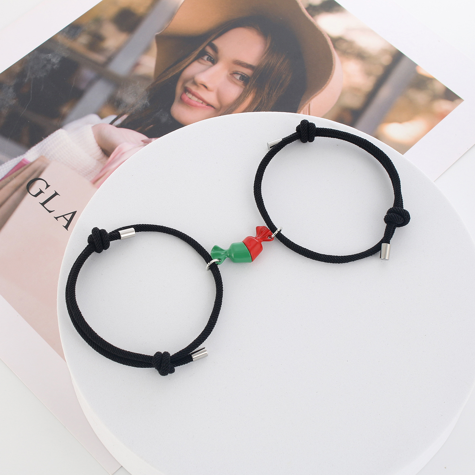 Simple Style Geometric Mixed materials Handmade Unisex Bracelets 1 Pair