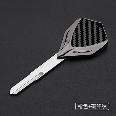 Kawasaki Ninja ZX-6R – Motorcycle Key - gunmetal-color-carbon-fiber-pattern-cq-039