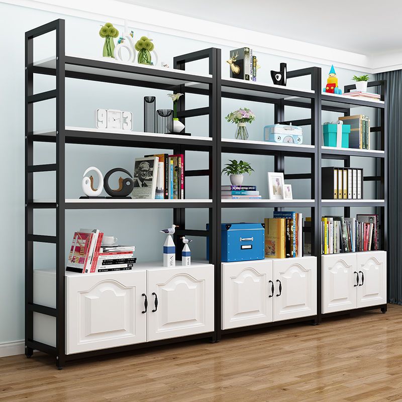 검은색 선반 + 흰색 보드 + 흰색 문