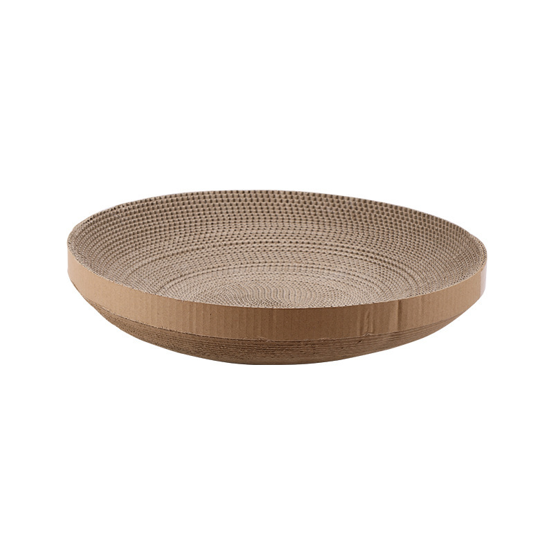 Compás redondo tablero del rasguño del gato papel corrugado reemplazable combinación de arena para gatos de plástico resistente a los arañazos gato mascota tablero del rasguño arena para gatos