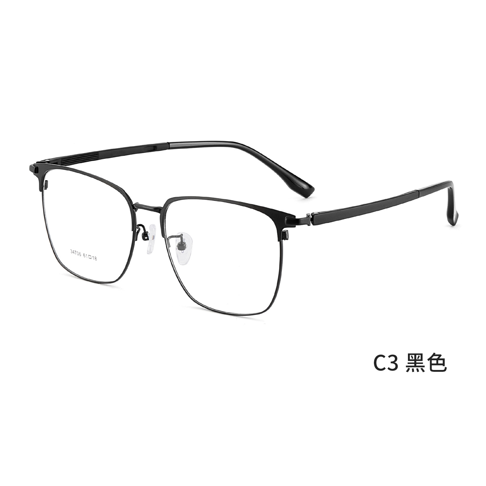 Gran cara especial para hombres clásicos versátiles marcos de gafas casuales chapado al vacío IP con miopía Danyang al por mayor