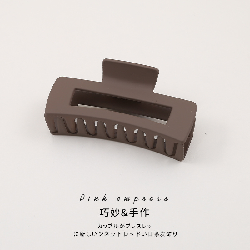 Tocado con clip cuadrado de Maillard, elegante coreano francés, retro, clip de tiburón, red, temperamento rojo, pinza para el cabello, accesorios para el cabello