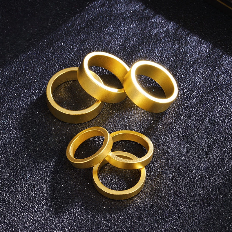 Ancient Style sand gold frosted plain ring men's and women's simple style all-match bracelet simple jewelry Yiwu Accessories Wholesale