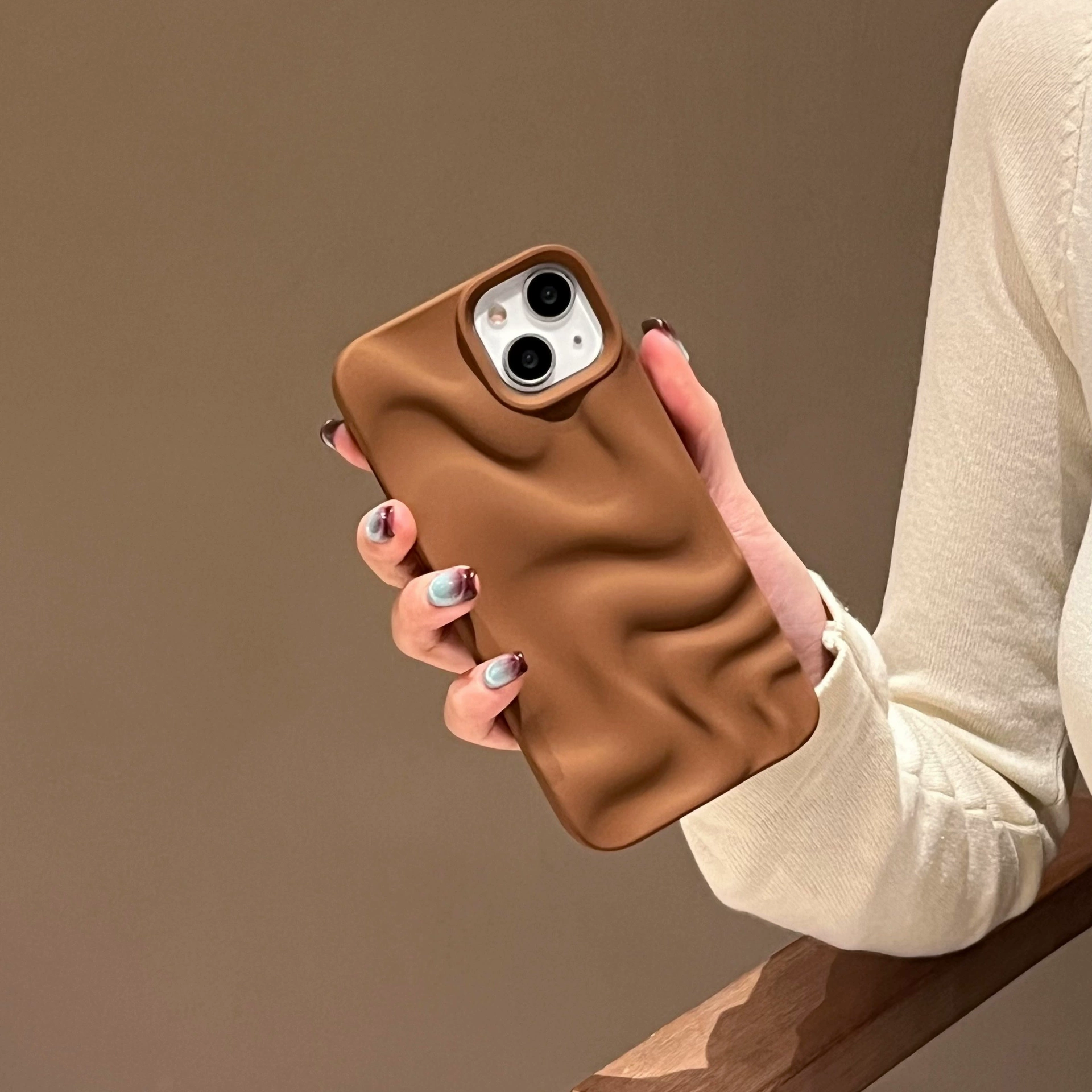 Apple, compatible iPhone17 Pro, phone case, iPhone 16, protective case, high-quality style, wave pattern, iphone