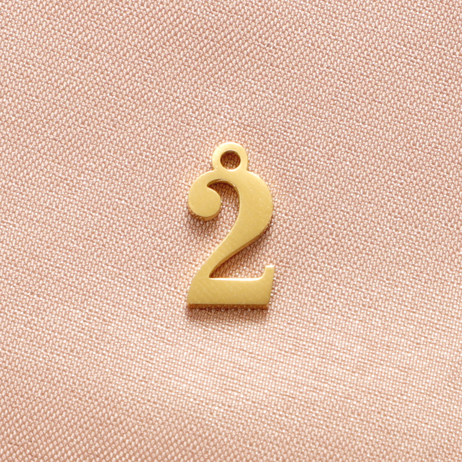 Stainless Steel 18K Gold Plated Simple Style Plating Number None display picture 10