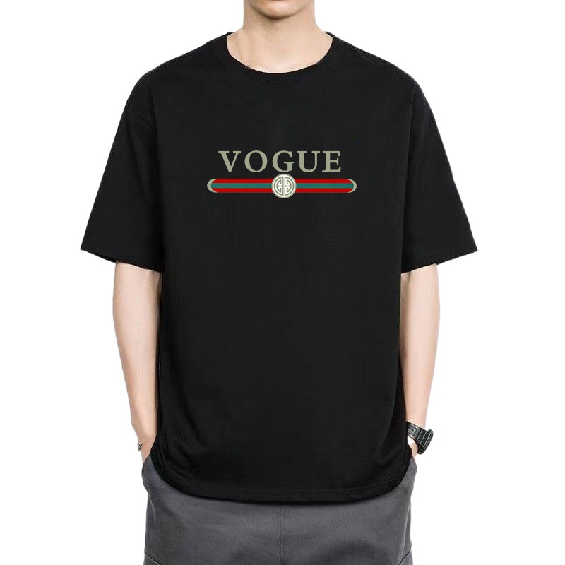 Estilo americano carta delgada cuello redondo Camiseta de manga corta de los hombres camiseta de moda corto de moda todo fósforo casual Top ropa camiseta de los hombres