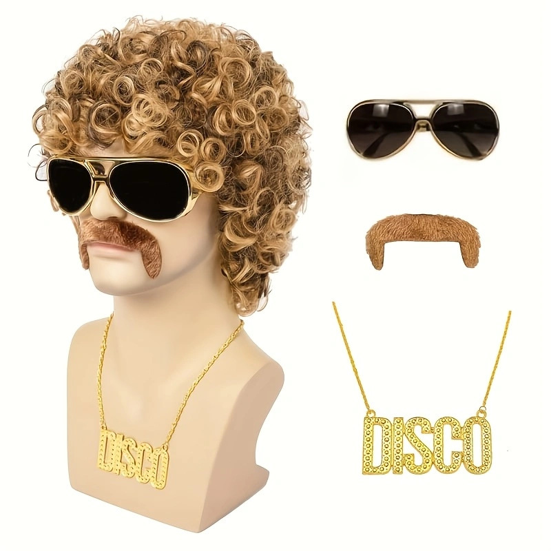 Halloween Carnival Wig Punk Cos Men's Wig Heavy Metal Disco Party Men's Rock Wig Halloween Carnival Wig Punk Cos Men's Wig Heavy Metal Disco Party Men's Rock Wig
