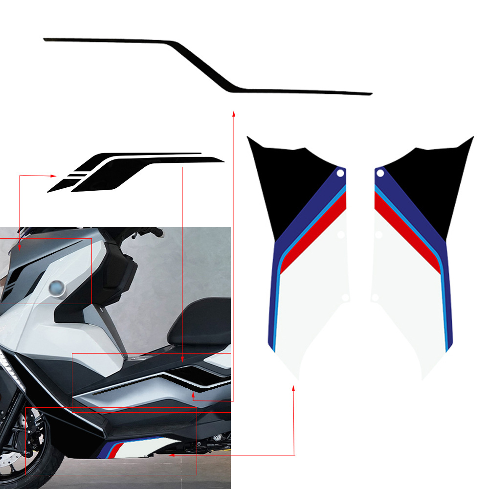 Aplicable a BMW C400GT modificación de todo el automóvil flor dibujo flor pegatinas personales impermeables 2022 pegatinas de impresión