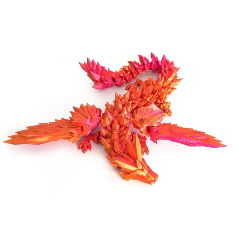 3D プリントクリスタルフライングドラゴン多関節可動翼フィギュア子供のおもちゃ車の装飾品男の子と女の子のギフト|undefined