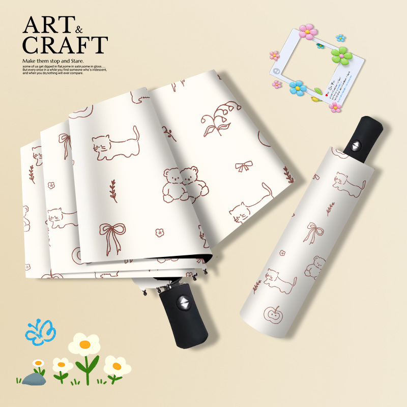 Umbrella Source Factory Bulk Supply, Dual-Use Sun Protection and Sunshade Umbrella, Automatic Ins Simple Creative Umbrella