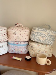 312022 化妝包大容量可放水乳化妝品收納包便捷式雙拉鏈洗漱包袋