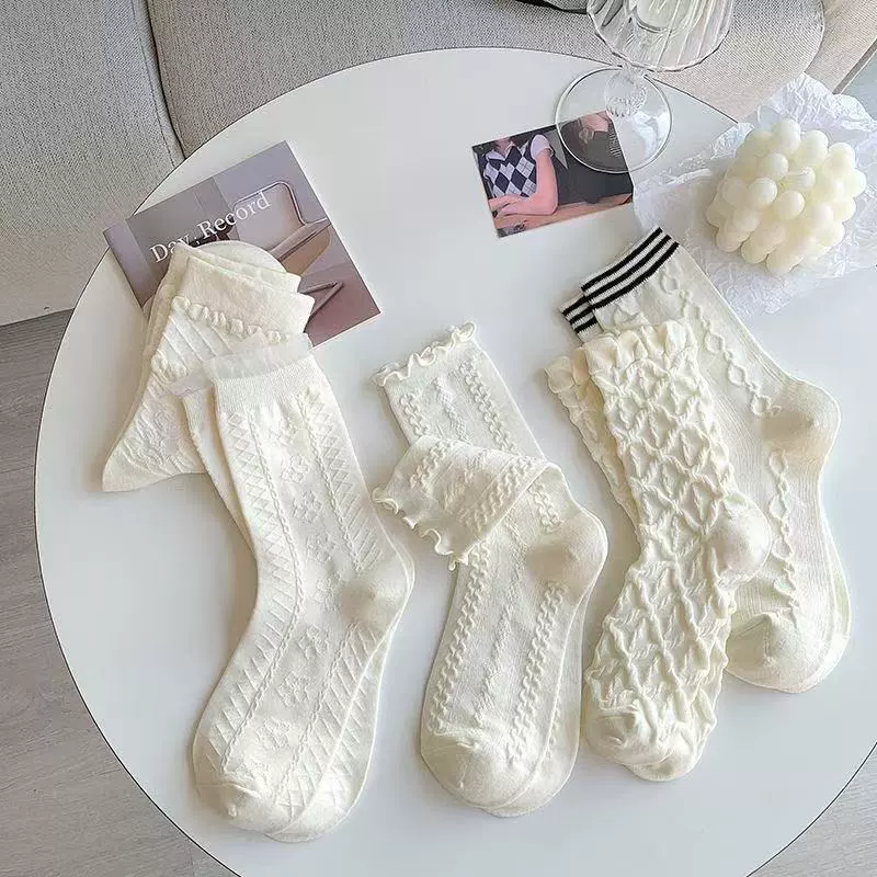 Кружевные jk белые носки женские носки весна и лето Nins прилив милые lolita свернутые пузырьки носки дикие дышащие