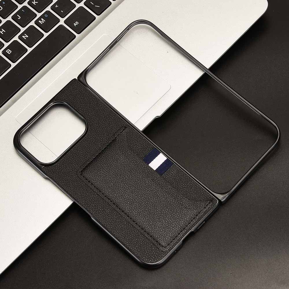 Suitable for Google Pixel10 Pro Fold folding mobile phone case, litchi pattern card sticker, leather case, anti-fall protective cover