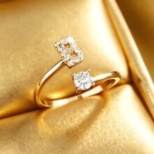 TEMU�羳���N26��Ӣ����ĸ΢��ʯ�r��Ůʿ��ָ �~�14K�_����Ȧ