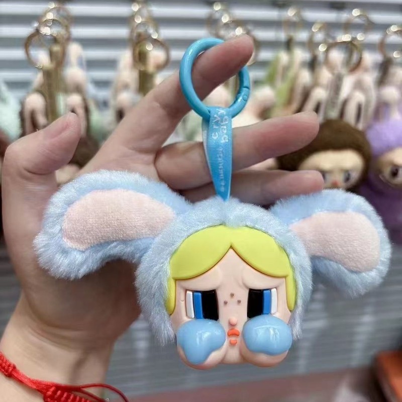 国境を越えた熱い販売パワーパフガールズビニール人形ラブペンダントぬいぐるみキーホルダー泣いている赤ちゃん人形|undefined