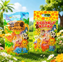 日本进口京品良町浪速制菓动物恐龙图案棒棒糖休闲零食糖果批发