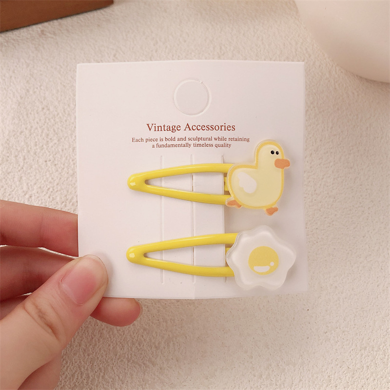 Hermosa niña acrílico pato cuerda de cabeza temperamento de alta elasticidad intestino delgado anillo de cabello universal huevo correa de cabello correa