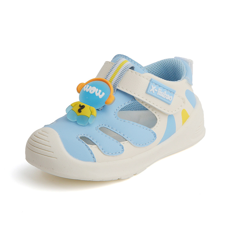 Sandalias de bebé de 10 meses zapatos de tacón de suela suave huecos de verano, zapatos de bebé de un año y medio para mujer, sandalias antideslizantes para niños pequeños