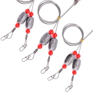 Counterweight fishing group with steel wire copper beads eight-ring fish egg settlement counterweight fishing tackle sea fishing boat fishing components