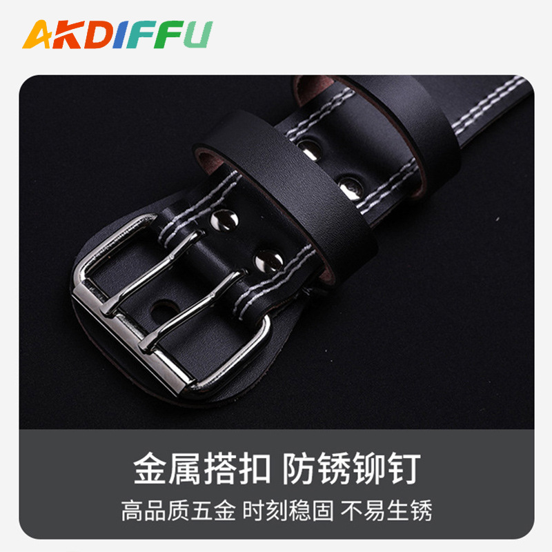 Deportes fitness cintura soporte Cinturón de piel de vaca fitness hombres y mujeres levantamiento de pesas duro tirón en cuclillas gimnasio entrenamiento deportes cintura soporte