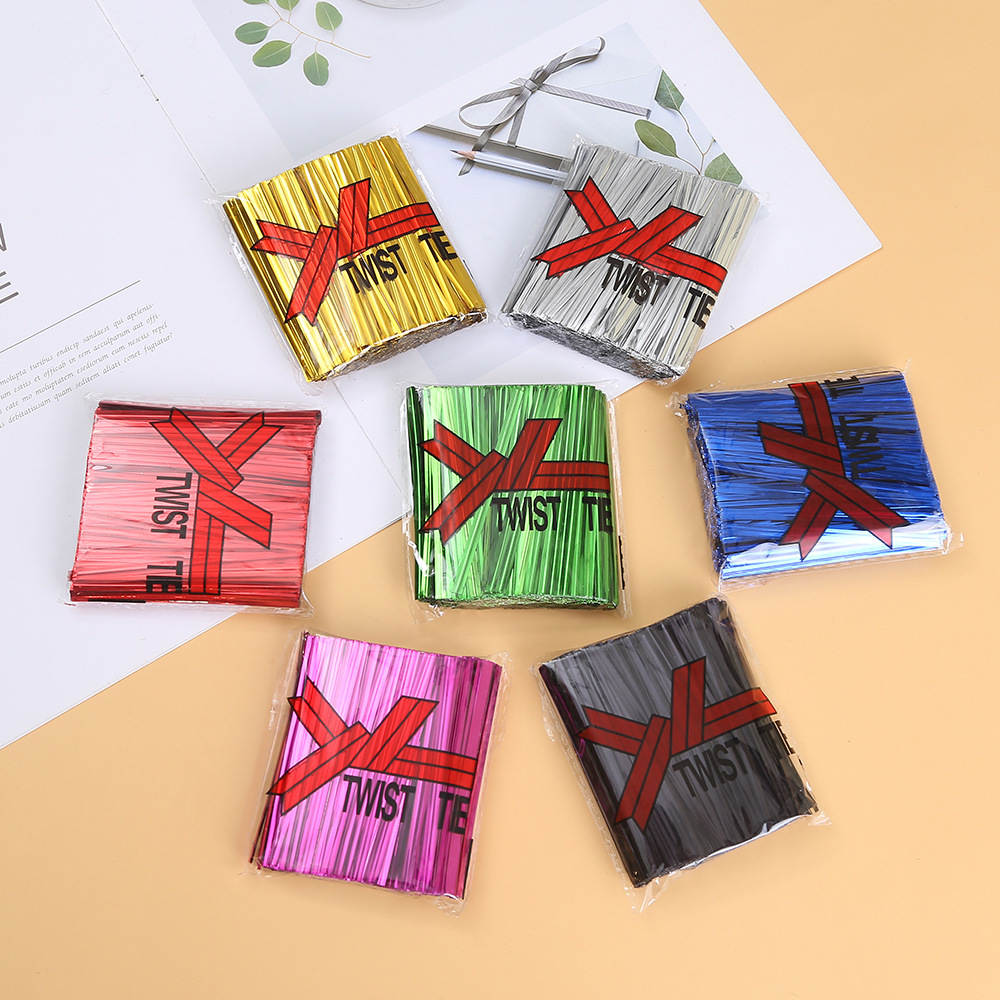 糖果扎丝多色8色金属扎丝 糖果面包包装捆扎线 封口扎带封口扎线