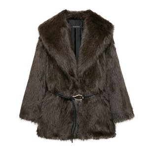 Za Cross-Border Women's Clothing Wholesale European and American Style New Elegant Versatile Belt Imitation Fur Warm Jacket 6318023