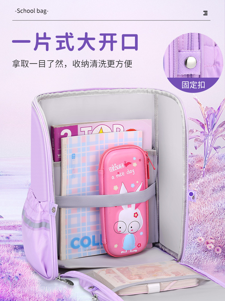 Nuevos estudiantes de primaria de gran capacidad de dibujos animados niñas de tercer a sexto grado para reducir la carga de la espalda mochila de hombro mayorista