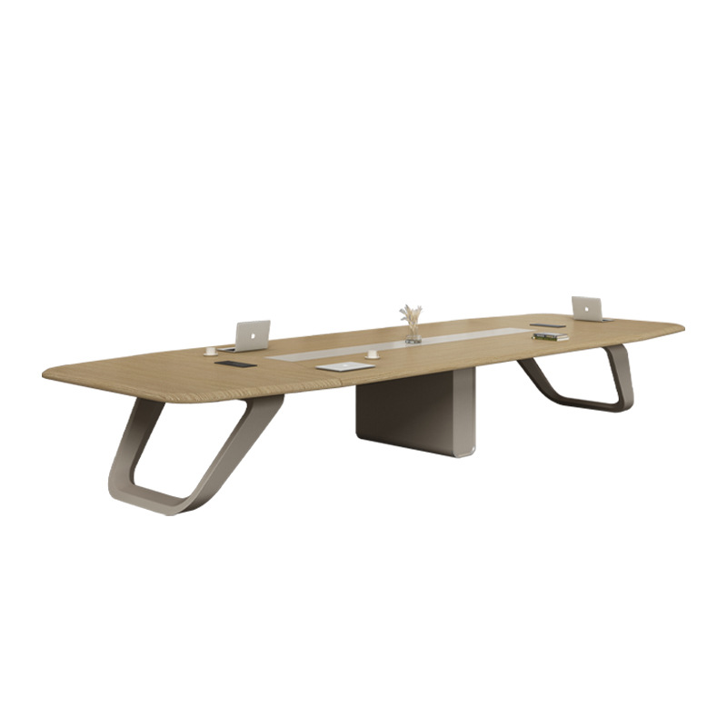 会議テーブルトレーニングオフィス家具プレート式長方形テーブルオフィス大型シンプル現代商談テーブルと椅子の組み合わせ