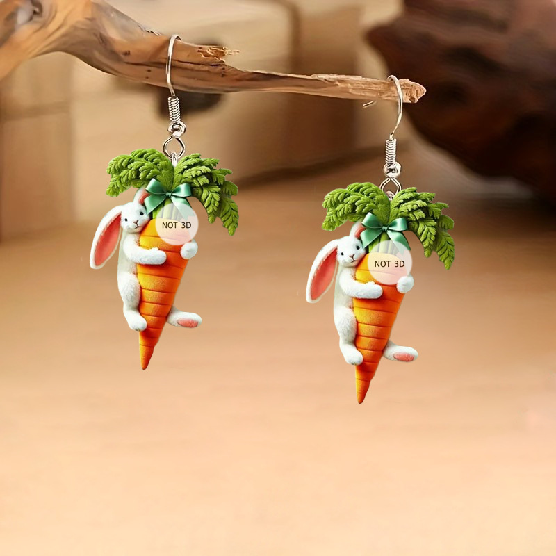 Design cartoon carrot rabbit
