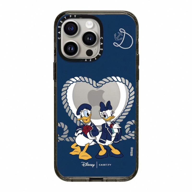 CASE 도널드 덕 앤 데이지 [아크릴 블랙 프레임] 맥세이프 마그네틱