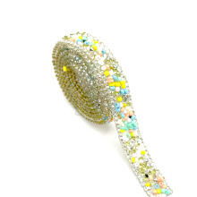 跨境爆款水钻米珠镶钻一撕即贴钻条钻贴服饰配件DIY手工帽子配饰