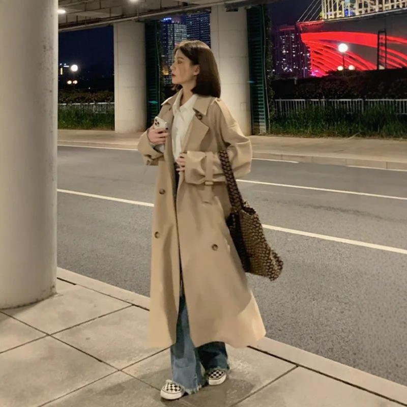 Women's Trench Coat 2026 Spring and Autumn New Style, Trendy Khaki Color, Petite Mid-Length, High-End Feel, Super Stylish Women's Trench Coat 2026 Spring and Autumn New Style, Trendy Khaki Color, Petite Mid-Length, High-End Feel, Super Stylish