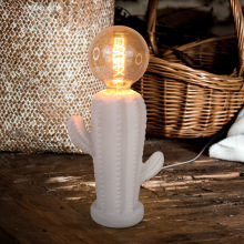 美式复古仙人掌创意陶瓷台灯批发客厅餐桌房间工艺品摆件床头灯